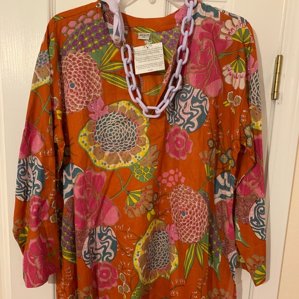Indian print tunic